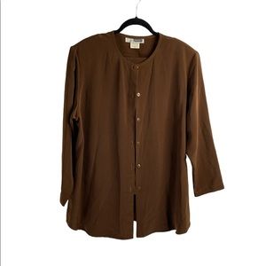 C.M. Shapes Linen Button Up Top/ Jacket and Pants Suits